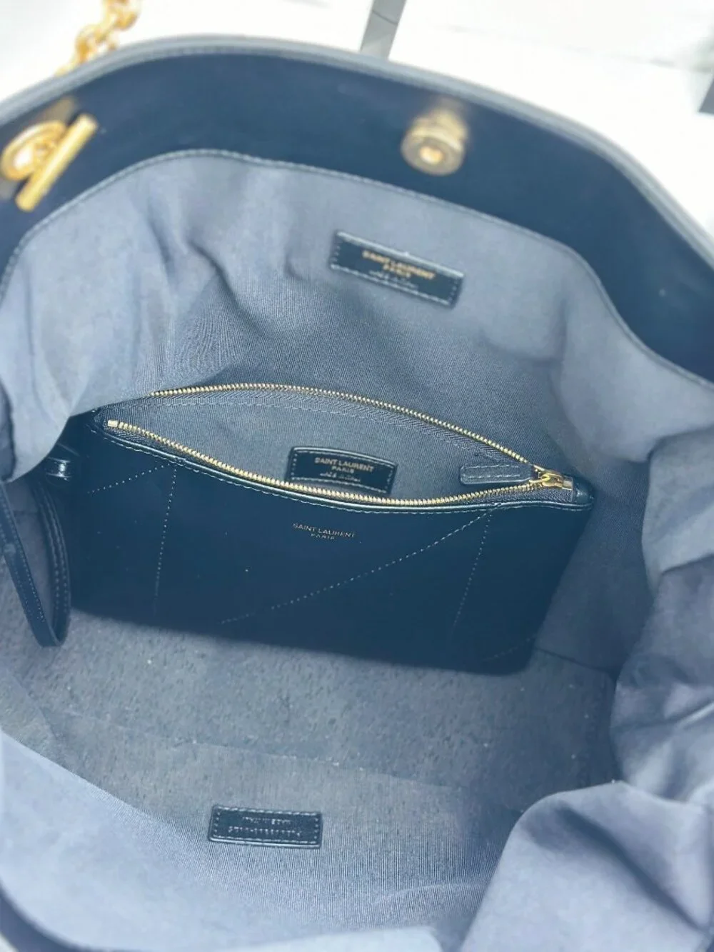 Saint Laurent Jamie Black Quilted Leather Chain Shoulder Bag